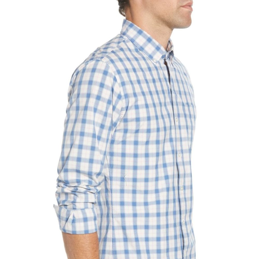 NWT Bonobos Slim Fit Check Washed Button-Down Shirt - Picture 2 of 4